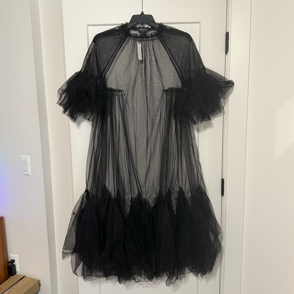 Anthropologie Maeve Black Sheer Dress